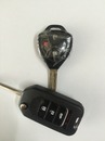 豐田外殼破損更換成摺疊款遙控晶片鑰匙